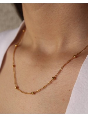 Owentis Gold Topçuk Libre Zincir 60 cm -Kararma Yapmaz-