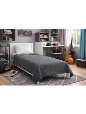 Amazon Ev Pamuk Dokuma Tek Kişilik Pike 160*240 cm Antrasit- Gri A 22