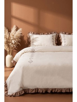 Damask Flora %100 Pamuklu Nevresim Takımı - 4 Parça