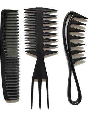 Croc 3'lü Ergonomik Plastik Saç Şekillendirici Tarak Seti – Saç Açma ve Şekil Verme, Günlük Kullanım İçin İdeal
