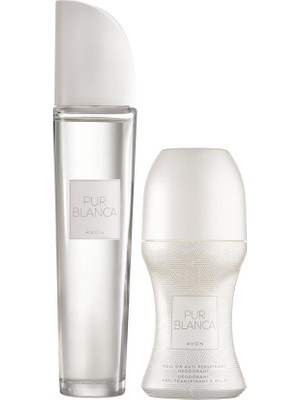Avon Pur Blanca Kadın Parfüm ve Roll-On Seti - Ferah ve Çiçeksi Aroma, 2×50 ml, Özel Hediye,  ve