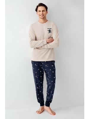Arnetta Erkek Amazing %100 Pamuk 4 Mevsim Baba-Oğul Uzun Kollu Pijama Takım