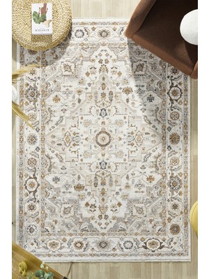 Venucci Home & Living Alorıa %100 Polyester Vintage Modern  Dokuma Salon Oturma Odası Halısı