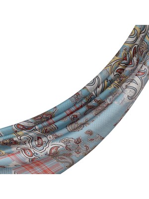 İpekevi Ipekevi Patchwork Desenli Tensoft Şal 03920-MENTOL