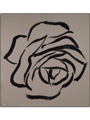 Çağrı İpek Çağrı Ipek Rose Desen Tivil Ipek Eşarp DG9695-3