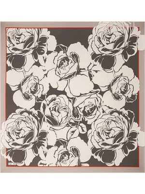 Çağrı İpek Çağrı Ipek Floral Desen Tivil Ipek Eşarp DG13938-8