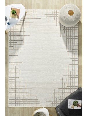 Venucci Home & Living Alorıa %100 Polyester Vintage Modern  Dokuma Salon Oturma Odası Halısı