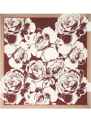 Çağrı İpek Çağrı Ipek Floral Desen Tivil Ipek Eşarp DG13938-10