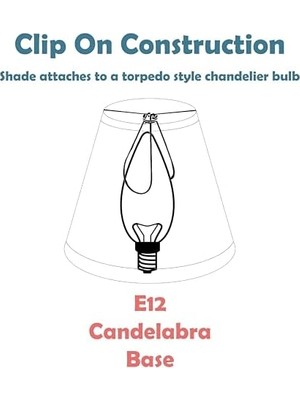 BYZ Store 51003 Empire Clip-On Chandelier Lamp Shade, Natural, 3" Top x 6" Bottom x 5-1/4" Slant Height