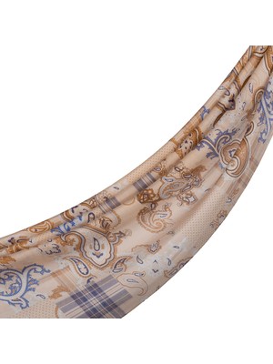 İpekevi Ipekevi Patchwork Desenli Tensoft Şal 03920-PUDRA