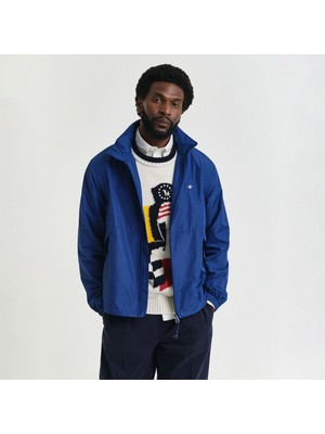 Gant Erkek Mavi Regular Fit Kapüşonlu Rüzgarlık
