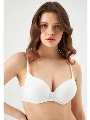 Eros Ekru Daisy Kulaklı Yarı Push-Up Tekli Sütyen
