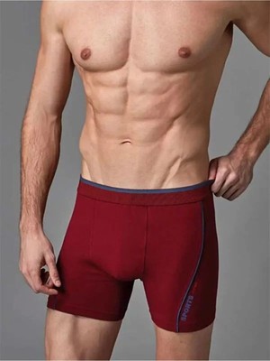 Eros Erkek Compact Renkli Pamuklu Boxer Bordo