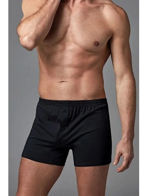Eros Erkek Pamuklu 2'li Boxer Siyah