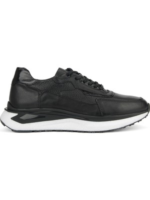 Ziya, Erkek Hakiki Deri Sneaker 1611053Z1797 Siyah