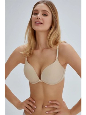 Eros Ten Rengi Lilyum Kulaklı Double Push-Up Tekli Sütyen