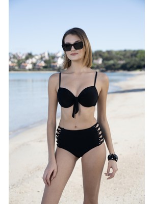 Gd Goldoremi Premium Kadın Kaplı Yüksek Bel Modern Bikini Takım