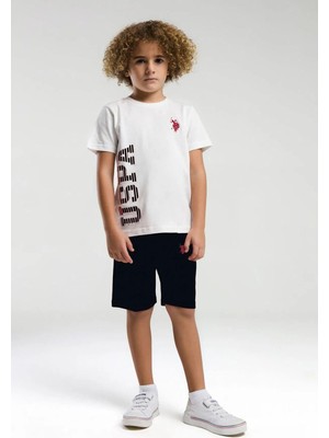 U.s. Polo Assn. 2019 Erkek Çocuk Bisiklet Yaka Logolu Şortlu Kısa Kollu Pijama Takım