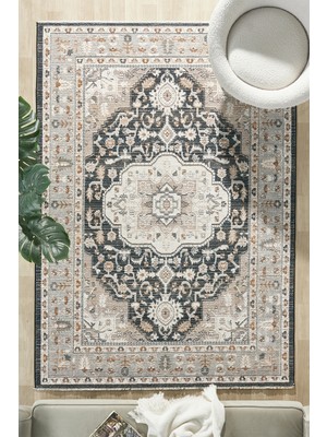 Venucci Home & Living Alorıa %100 Polyester Vintage Modern  Dokuma Salon Oturma Odası Halısı