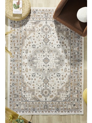Venucci Home & Living Alorıa %100 Polyester Vintage Modern  Dokuma Salon Oturma Odası Halısı
