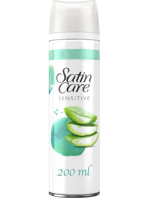 Gillette Venus Gillette Satin Care Hassas Tıraş Jeli 200 ml Aloe Vera Özlü Hafif Parfümlü Ürün