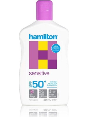 Hamilton Hassas Ciltler için Güneş Koruyucu Losyon SPF 50 265 ml