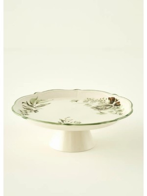 Bella Maison Julia Stoneware Kek Standı Yeşil (32 Cm)
