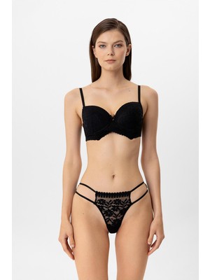 Pierre Cardin Lingerie Kadın Milan Push Up  Dantelli Sütyen Tanga Takım