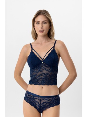 Pierre Cardin Lingerie Kadın Balensiz Dantelli Pedli Sütyen Takımı