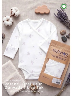 OZMOZ Clean&safe Organik Steril Temizlenmiş Unisex Bebek Kruvaze Body