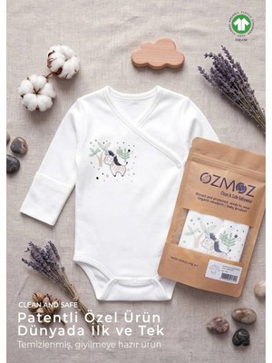 OZMOZ Clean&safe Organik Steril Temizlenmiş Unisex Bebek Kruvaze Body