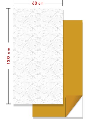 Tink Kendinden Yapışkanlı Fayans Kaplama Pvc Karo Silver Desen 60X120 cm (1 Adet ) 0,72 M2