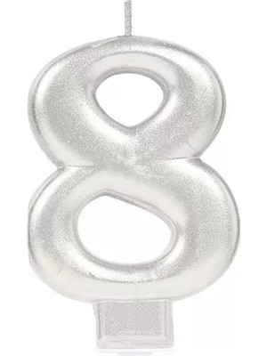 Renas Store 8 Rakam Mum Gümüş Renk