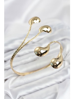 Clariss Pazu Bileklik Gold Renk Pirinç Damla Model