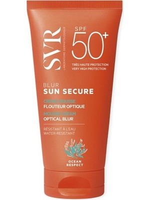 SVR Sun Secure Blur Yüz Kremi SPF 50+ Güneş Koruması ile Kadifemsi Doku 50 ml