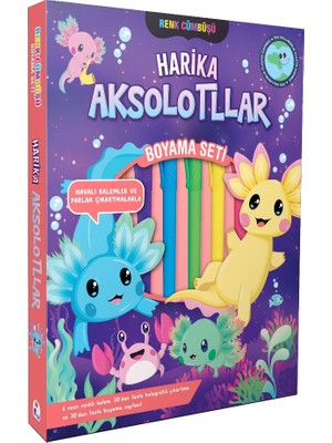 İndigo Çocuk Renk Cümbüşü Boyama Seti – Harika Aksolotllar