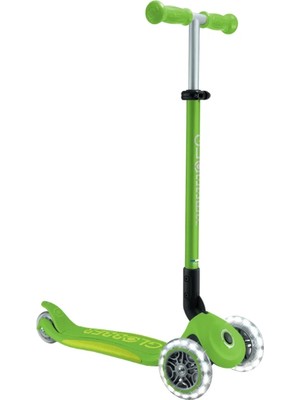 Globber Elma Yeşili Elite Deluxe Işıklı Scooter 3+ Yaş Çocuklar İçin Dayanıklı ve Güvenli