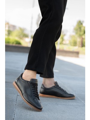 Panorama Erkek Hakiki Deri Rubber Taban Sneaker