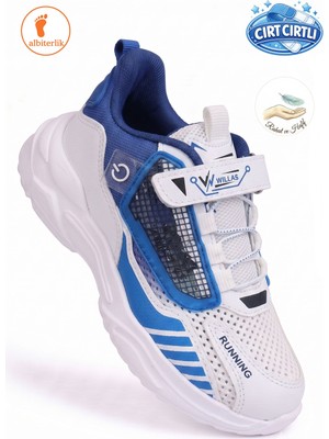Albishoes Erkek Çocuk Cırt Cırtlı Unisex Yazlık Fileli Yumuşak Rahat Taban Sneaker Spor Ayakkabı