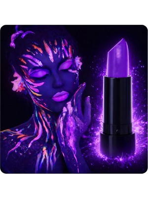 SBN - Store Mey Ithalat® Uv Neon Mor Ruj – Karanlıkta Parlayan Makyaj Boyası