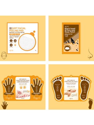 MjCare Peeling Seti Normal Ciltler İçin Yüz, El ve Ayak Bakım Ürünleri 7 g