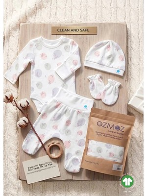 OZMOZ Clean&safe Organik Steril Temizlenmiş Hastane Çıkış Seti-4 Parça