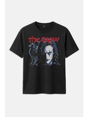 Kendim Seçtim Vintage Movie The Crow Eric Draven Gotik Sinema Karga Baskılı Siyah Regular Fit Unisex Tişört