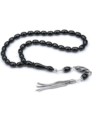 SBN - Store Blackcraft Oltu Taşı Gümüş Püsküllü Tespih