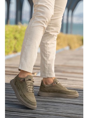 Panorama Erkek Nubuk Hakiki Deri Kalın Tabanlı Sneaker