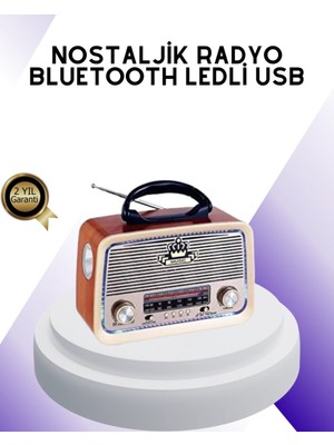 Epilons Nostalji Bluetooth Radyo Fm Am Sw Ahşap Eskitme Tasarım
