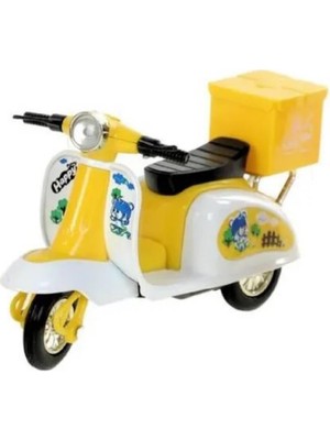 tp Çek Bırak Metal Vespa Motor 12 cm - FY361A-12D - Sarı (Lisinya)
