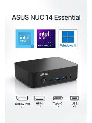 Asus NUC14 Intel N97 16GB Ram Ddr5 512GB SSD Wifi 6e 2.5g Lan Vesa WIN11PRO Mını Pc NUC14MNK97 A14