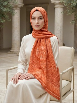Allica Desen Şal Kiremit - Sıcak ve Doğal Stil