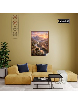 Akıllı Kağıt Türkiye Iller Tablo - Poster Tunceli (Model-67)